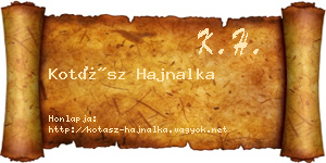 Kotász Hajnalka névjegykártya